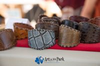 Art in the Park 2021 leather bracelets