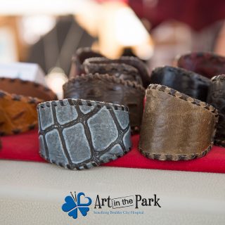 Art in the Park 2021 leather bracelets