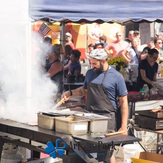 Art in the Park 2021 food vendor at grill