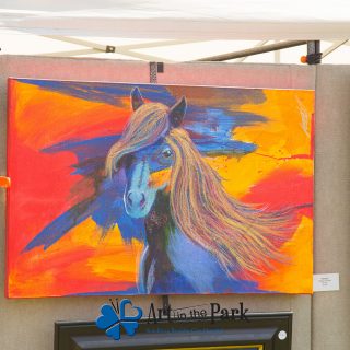 colorful painting of a horse