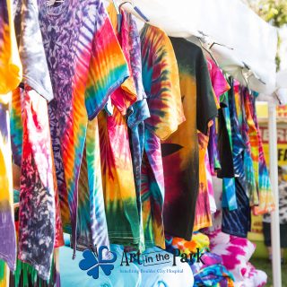 Art in the Park 2021 tie dye shirts