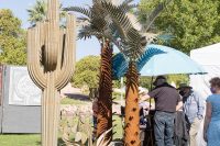Art in the Park 2021 metal cactus sculptures