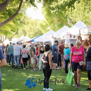 Art in the Park 2021 crowd and booths