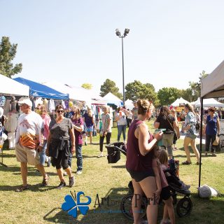 Art in the Park 2021 crowd and tents