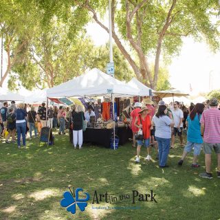 Art in the Park 2021 crowd and booths